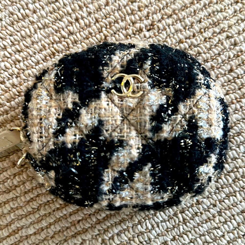 Chanel tweed pouch